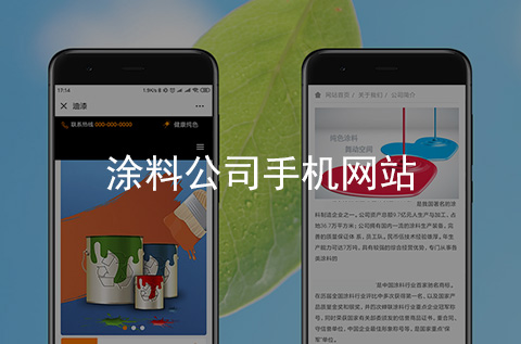 涂料公司手機(jī)網(wǎng)站制作案例